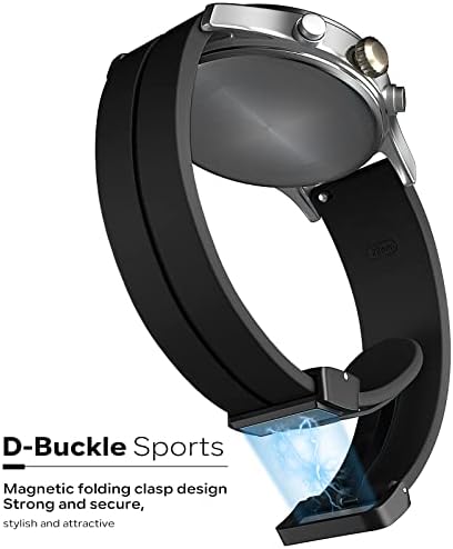 Magnetic Watch Band 22mm 20mm 19mm 18mm 16mm With Quick Release Soft Silicone Sport Watch Band For Men Women Magnetic Silicone Replacement Strap