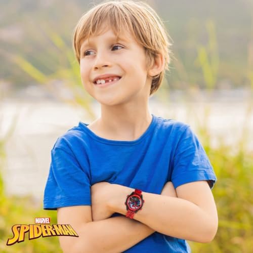 Marvel Spider-Man Kids Watches – Digital Display Interactive Features Adjustable Strap Vibrant Spider-Man Graphics Durable For Active Kids