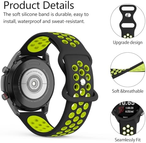 Meliya 2 Pack Silicone Bands For Gizmo Watch 3 Adventure 3 2 1/Gabb Watch 3e 3 2 1/SyncUP Watch Cosmo JrTrack 4/3/2 SE/2/JrTrack Band 20mm Soft Sport Breathable Waterproof Skin-friendly Watch Band