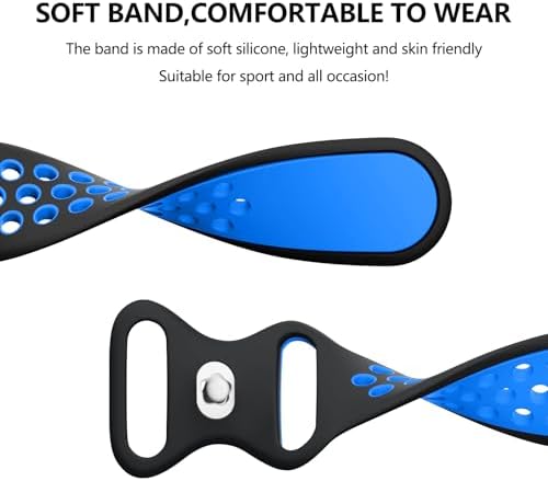 Meliya 2 Pack Silicone Bands For Gizmo Watch 3 Adventure 3 2 1/Gabb Watch 3e 3 2 1/SyncUP Watch Cosmo JrTrack 4/3/2 SE/2/JrTrack Band 20mm Soft Sport Breathable Waterproof Skin-friendly Watch Band