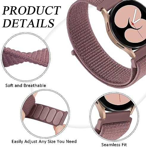 Meliya Adjustable Nylon Bands Compatible With Gizmo Watch 3 2 1 / Gabb Watch 20mm Quick Release Replacement Watch Strap For Verizon Gizmo Smart Watch 3 2 1 Girls And Boys (Starlight+Milk Tea+Violet