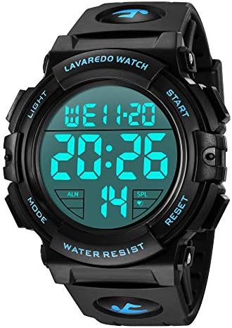 Mens Digital Watch Sports Military Watches Waterproof Outdoor Chronograph Wrist Watches for Men with LED Back Ligh/Alarm/Date