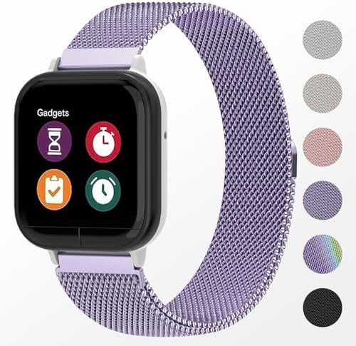 Milanese Band Compatible with Gizmo Watch 3 2 1/Gabb Watch 3 2 1/Syncup Kids Watch/Cosmo JrTrack Watch Band 20mm Stainless Steel Mesh Straps Replacement with Magnetic Clasp for Boys Girls