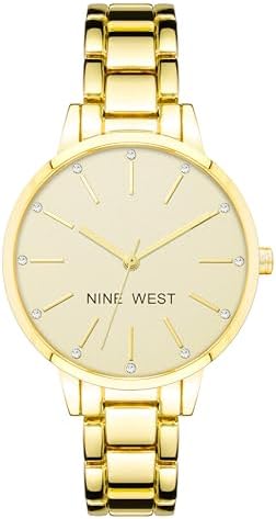 Nine West Women's Crystal Accented Bracelet Watch