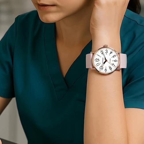 Nurse Watch For Women&Men Analog Nursing Watches With 12/24 Hour Military Time Second Hand