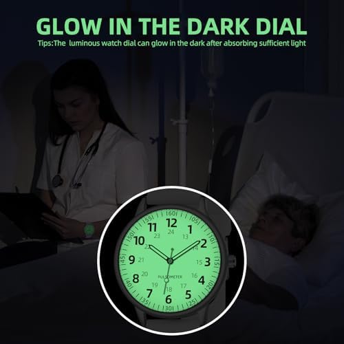 Nurse Watch For Women Waterproof Analog Silicone Watch With Second Hand Nursing Watch