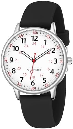 Nurse Watch for Women Waterproof Analog Silicone Watch with Second Hand Nursing Watch