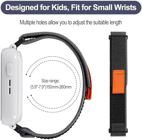 Nylon Band Compatible With Cosmo JrTrack 3/2 SE/2/JrTrack Gizmo Watch 3 2 1 Gabb Watch 3 2 1 SyncUP Kids Soft Breathable Hook And Loop Watch Strap Small Size