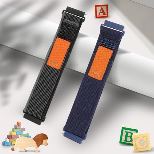 Nylon Band Compatible With Cosmo JrTrack 3/2 SE/2/JrTrack Gizmo Watch 3 2 1 Gabb Watch 3 2 1 SyncUP Kids Soft Breathable Hook And Loop Watch Strap Small Size