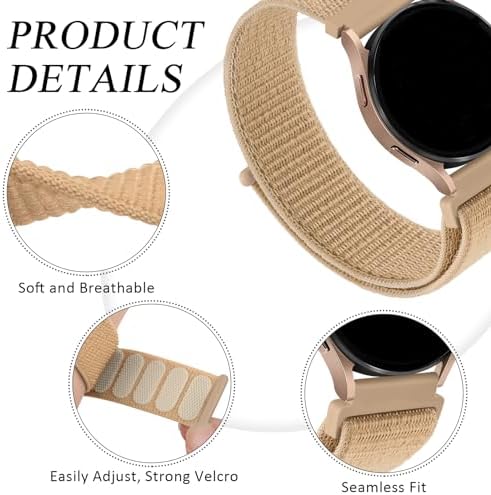 Nylon Band Compatible With Gizmo Watch 3 2 1 / Gabb Watch 20mm Breathable Hook Loop Verizon Gizmo Watch Band Strap Replacement Gabb Watch Bands For Girls And Boys (Milk Tea)