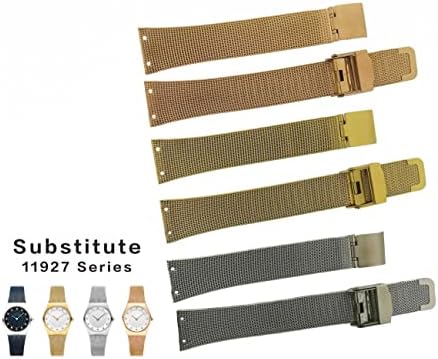 NZZXTO Replacement Watch Band For Bering Unisex Watch With Screw Slim Strap 18mm-14mm (hole Spacing 10MM)