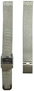 NZZXTO Replacement Watch Band for Bering Unisex Watch with Screw 12mm (hole spacing 5MM) （12mm Silver