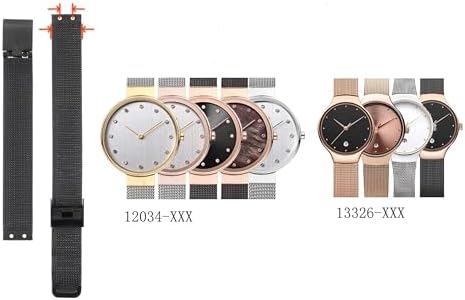 NZZXTO Replacement Watch Band For Bering Unisex Watch With Screw 12mm (hole Spacing 5MM)