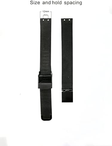 NZZXTO Replacement Watch Band For Bering Unisex Watch With Screw 12mm (hole Spacing 5MM)