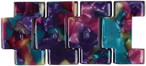 OCEBEEC 4 Resin Links for 20mm Resin Watch Band (Purple Green Flower)