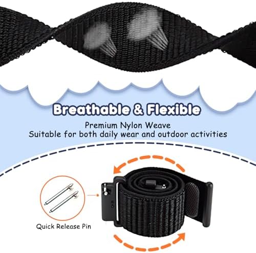 Ottpluscase For 2 Pack Bark Watch Bands Nylon Replacement Strap Breathable Kids Children Adjustable Braided Wristband