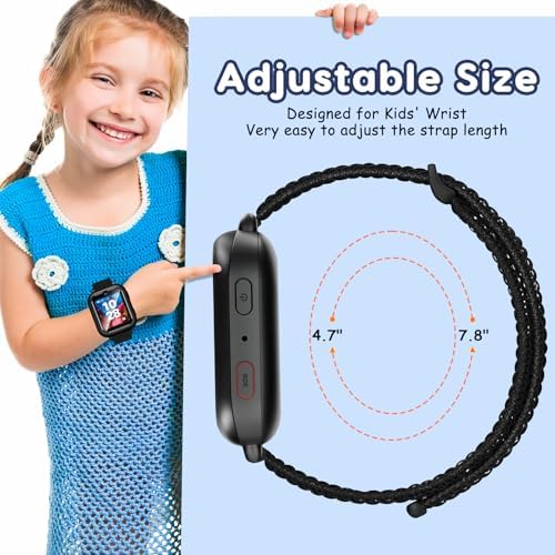 Ottpluscase For 2 Pack Bark Watch Bands Nylon Replacement Strap Breathable Kids Children Adjustable Braided Wristband