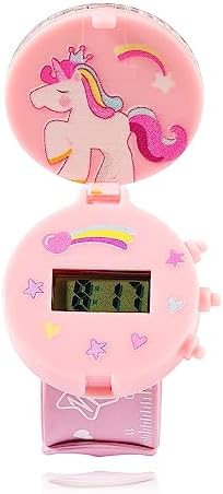PinkSheep Kids Watches For Girls 2PCS Unicorn Digital Sport Watches Ages 3-6 Outdoor Cartoon Silicone Slap Bands Gift For Birthdays & Special Occasions