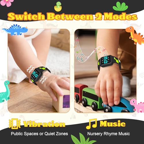 Potty Training Watch For Toddlers & Kids With Countdown Flashing Lights Fun Music Or Vibration Alerts - Waterproof Interactive Toilet Training Reminder For Boys & Girls Ages 2-9