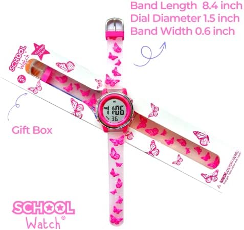 Preschool Collection Kids Digital Light Up Watch - Monster Trucks Dinosaurs Shark Unicorn Butterfly Spider - Girls Boys Children School