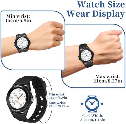 PROKING Waterproof Nurse Watch For Medical Professionals Students Women Men Night Light 12/24 Hour Military Time Easy To Read Dial Second Hand Watch For Nursing Day Gifts