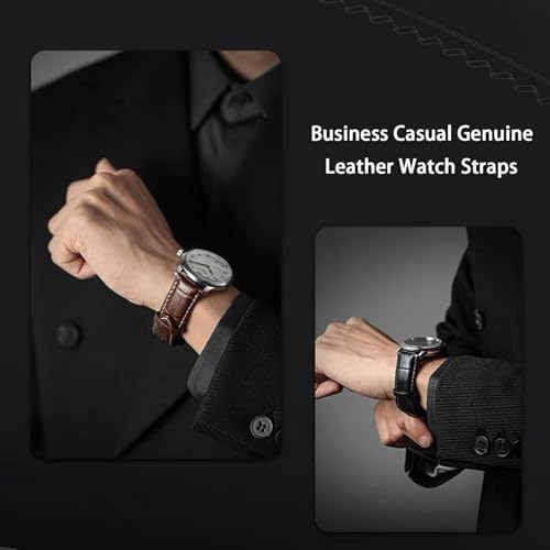 Quick Release Genuine Leather Watch Band Italian Alligator Grain Calfskin Business Casual Universal 12 To 24mm Men Women