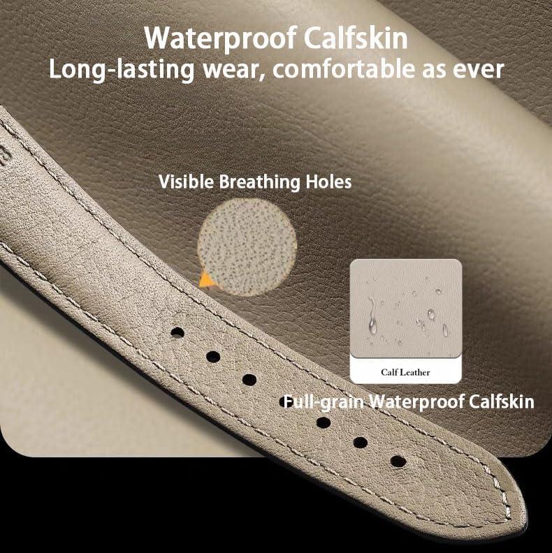 Quick Release Genuine Leather Watch Band Italian Alligator Grain Calfskin Business Casual Universal 12 To 24mm Men Women