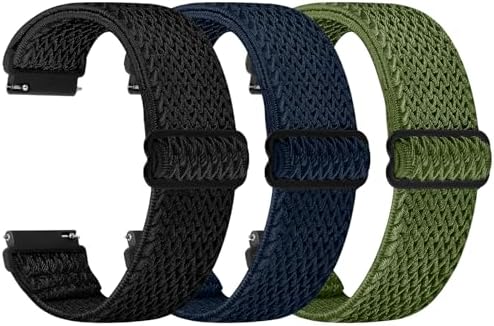 Quick Release Watch Band - Choice of Width -18mm 19mm 20mm 22mm 24mm Watch Bands Solo Loop Adjustable Elastic Nylon Watch Straps Replacement Wristband for Men Women