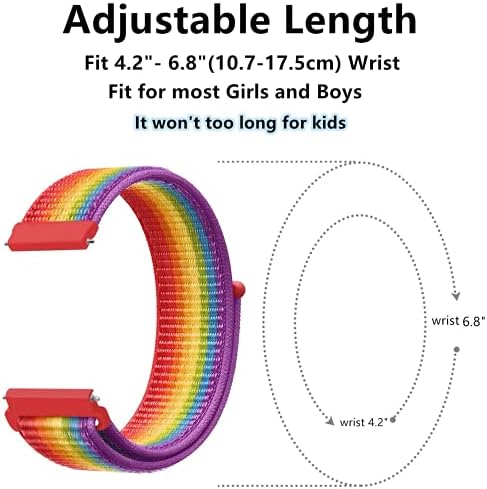 Replacement Kids Band For Gizmo Watch Breathable Hook Loop Nylon Strap Watch Band With Quick Release Pins Compatible With Verizon Gizmo Watch 2/1