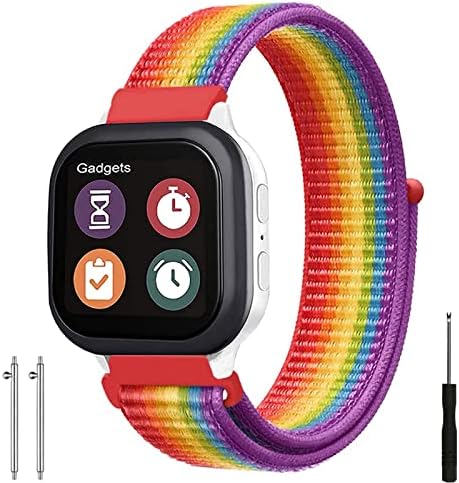 Replacement Kids Band for Gizmo Watch Breathable Hook Loop Nylon Strap Watch Band with Quick Release Pins Compatible with Verizon Gizmo Watch 2/1