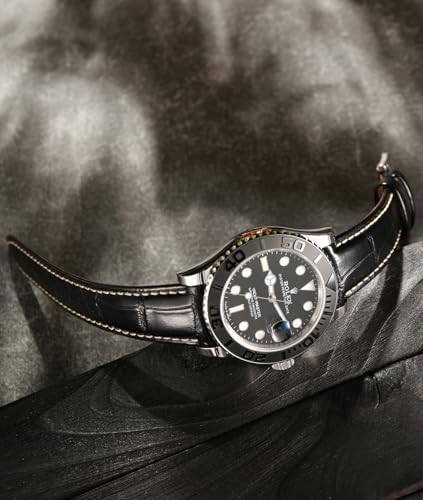 REZERO Leather Watch Bands For Men Quick Release Watch Straps Luxury Italian Alligator Grain Embossed Band Replacements 19mm 20mm 21mm 22mm