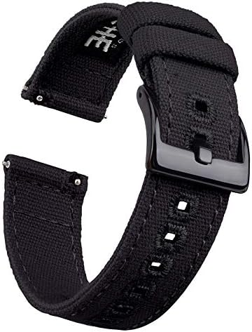 Ritche 圣诞礼物帆布复古快速释放表带 18 毫米 20 毫米 22 毫米 24 毫米替换表带适合男士女士 白色大象礼品 男士长袜填充物 父亲节礼物