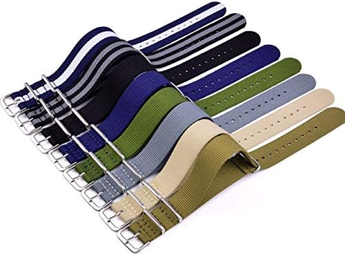 Ritche Christmas Gift Military Ballistic Nylon 8 Packs 18mm 20mm 22mm Watch Band Replacement Watch Straps For Men Women White Elephant Gifts Stocking Stuffers For Men