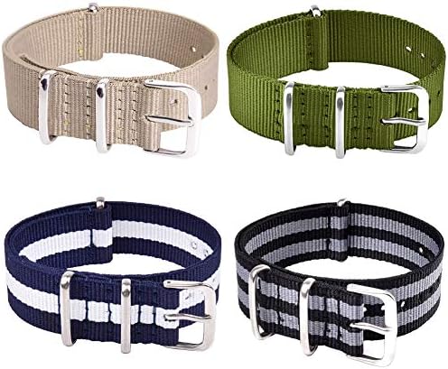 Ritche Christmas Gift Military Ballistic Nylon 8 Packs 18mm 20mm 22mm Watch Band Replacement Watch Straps For Men Women White Elephant Gifts Stocking Stuffers For Men