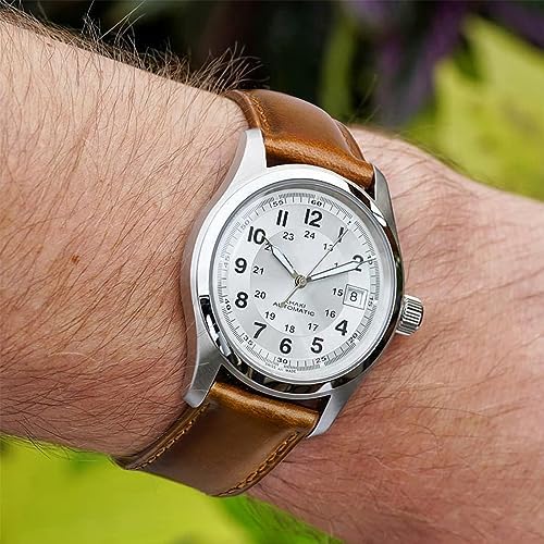 Ritche Christmas Gift Quick Release Leather Watch Bands Genuine Watch Straps For Men Women Top Grain Leather Watch Strap White Elephant Gifts Stocking Stuffers For Men Father's Day Gifts