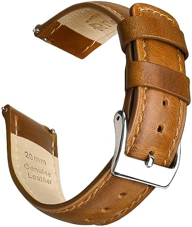 Ritche Christmas Gift Quick Release Leather Watch Bands Genuine Watch Straps for Men Women Top Grain Leather Watch Strap White Elephant Gifts Stocking Stuffers for Men Father's Day gifts