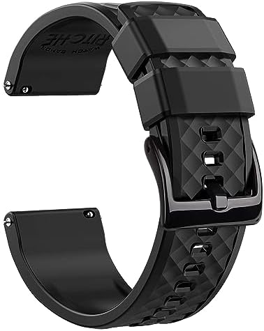 Ritche Christmas Gift Silicone Watch Bands 18mm 20mm 22mm 24mm Quick Release Rubber Watch Bands for Men White Elephant Gifts Stocking Stuffers For Men