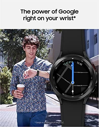 Samsung Electronics Galaxy Watch 4 Classic 46mm Smartwatch With ECG Monitor Tracker For Health Fitness Running Sleep Cycles GPS Fall Detection Bluetooth US Version Silver (Renewed)