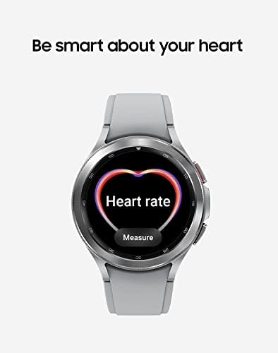 Samsung Electronics Galaxy Watch 4 Classic 46mm Smartwatch With ECG Monitor Tracker For Health Fitness Running Sleep Cycles GPS Fall Detection Bluetooth US Version Silver (Renewed)