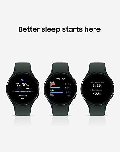 SAMSUNG Galaxy Watch 4 44mm Smartwatch With ECG Monitor Tracker For Health Fitness Running Sleep Cycles GPS Fall Detection LTE US Version Green (Renewed)