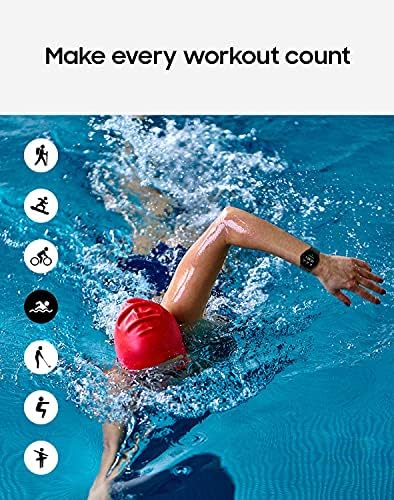 SAMSUNG Galaxy Watch 4 44mm Smartwatch With ECG Monitor Tracker For Health Fitness Running Sleep Cycles GPS Fall Detection LTE US Version Green (Renewed)