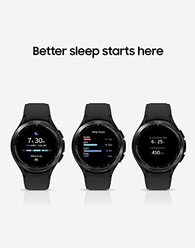 Samsung Galaxy Watch 4 Classic 42mm Smartwatch With ECG Monitor Tracker For Health Fitness Running Sleep Cycles GPS Fall Detection Bluetooth US Version Black (Renewed)