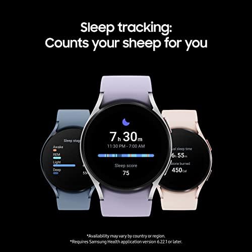 SAMSUNG Galaxy Watch 5 40mm Bluetooth Smartwatch W/Body Health Fitness And Sleep Tracker Improved Battery Sapphire Crystal Glass Enhanced GPS Tracking US Version Gray (Renewed)