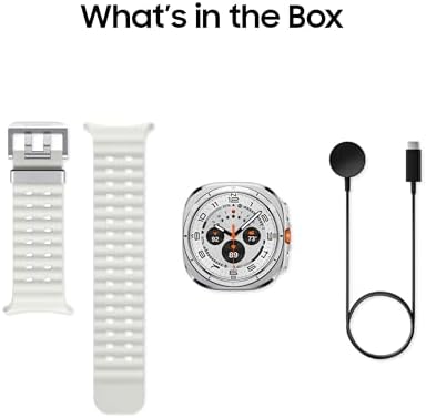 Samsung Galaxy Watch Ultra (2024) 47mm LTE AI Smartwatch W/Energy Score Wellness Tips Heart Rate Tracking Sleep Monitor Fitness Tracker GPS Titanium White [US Version 1Yr Manufacturer Warranty]