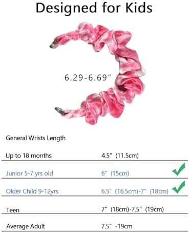 Scrunchie Band Replacement For Kids Compatible With Gizmo Gabb Watch 3/2/1 For SyncUP Kids Watch Specially Designed For Children Cute Girls Printed Elastic Strap For Girls Child(Pink)