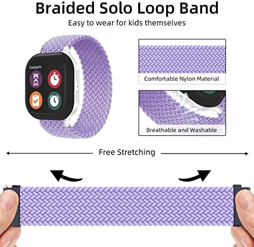 SimpleThings 3Pack Band Replacement Compatible With Gizmo Watch 3 2 1/Gabb Watch 3 2 1 20mm Stretchy Kids Solo Loop Gizmo Watch Band Replacement Easier For Boys Girls To Put On & Off