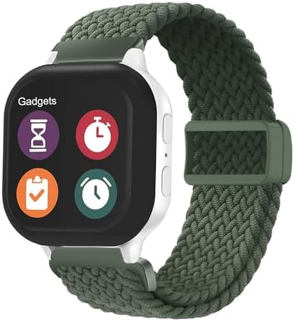 SimpleThings Band Compatible with Cosmo JrTrack 3/ Gizmo Watch 3 2 1 Braided Stretchy Nylon Band with Adjustable Magnetic Buckle Soft 20mm Strap for Kids Boys Girls
