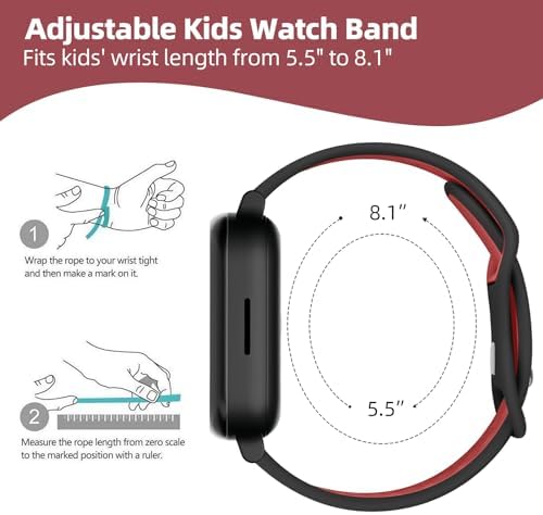 SimpleThings Silicone Band Compatible With Amigo Jr Watch Waterproof Sport Watch Strap Replacement