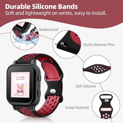 SimpleThings Silicone Band Compatible With Amigo Jr Watch Waterproof Sport Watch Strap Replacement