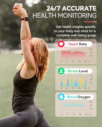 Smart Watch For Women Android & IPhone Alexa Built-in 1.8" Touch Screen Fitness Watch With Answer/Make Calls IP68 Waterproof Heart Rate/Sleep/SpO2 Monitor Pedometer 120+ Sport Modes